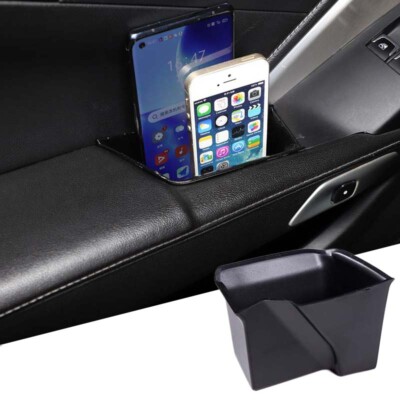 Black Side Inner Door Armrest Storage Box Trim For Corvette C7 2014-2019 US