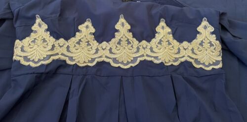 Women’s Modest Dress/Gown Long Maxi Navy Blue With Gold Details Size 5X - Picture 5 of 9