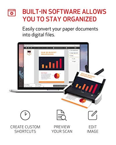 Portable Document Scanner, 2-Sided Scanning with 20 Page Feeder, - Image 3 of 4