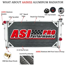 4-Row Core Aluminum Radiator Fits 1994-2002 Dodge Ram 2500 3500 5.9L CUMMINS
