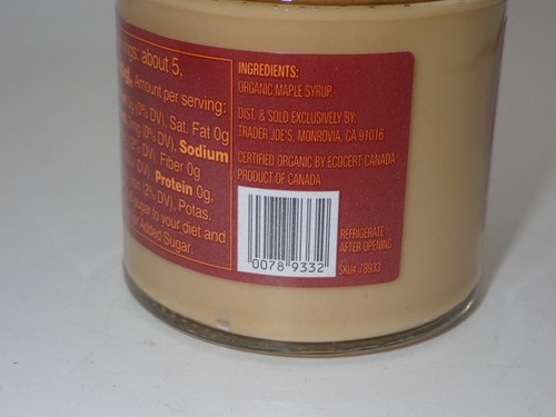 Trader Joe's Organic Maple Butter 7oz Limited Seasonal (for TikTok Maple Latte!) - Picture 4 of 7