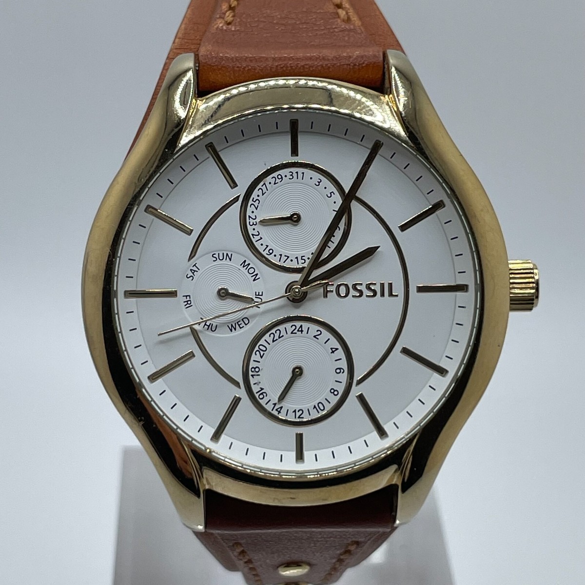時計 kemi Fossil Womens Watch Day Date Bund Strap 40mm Case BQ3064