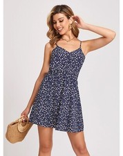 NEW! Size L ❤ High Waist Floral Cami Dress