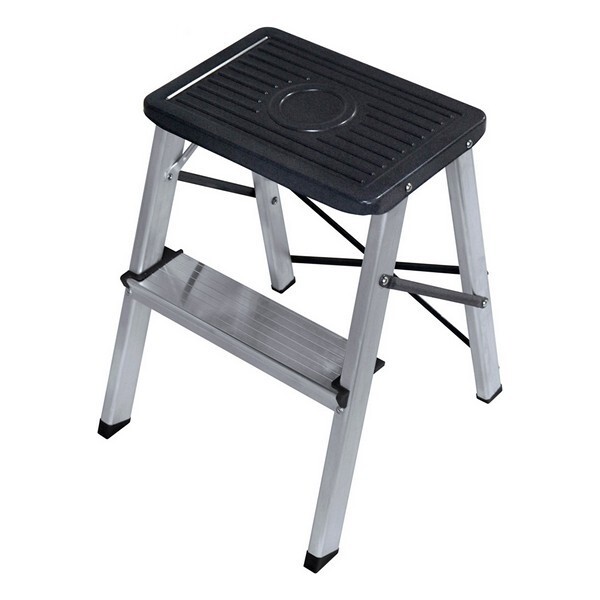 Tabouret escabeau pliant 2 marches ultra léger avec marches larges antidérapantes