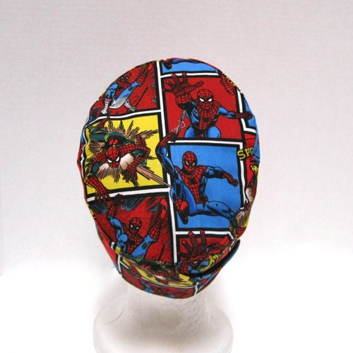 Spiderman Scrub Cap, Surgical Cap, Scrub Hat, Skull Cap, Chemo Cap, One Size - Picture 3 of 4