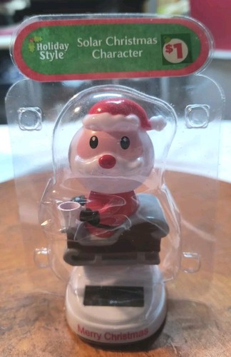 CHRISTMAS Solar Plastic Bobblehead & Dancing Collectible Toys - Set Of 5 NEW - Picture 2 of 6