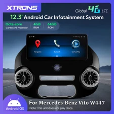 12.3" Android 14 4G 8Core Car Screen Upgrade GPS 64G For Mercedes Benz Vito W447
