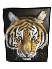 hand painted oil paintings on canvas Tiger Painting by Italian artist Giuseppe M