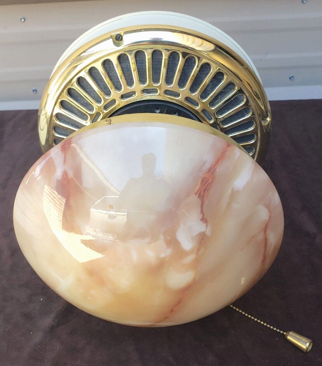 CASABLANCA Vtg USA Panama 5 Blade Polished Brass CEILING FAN (w