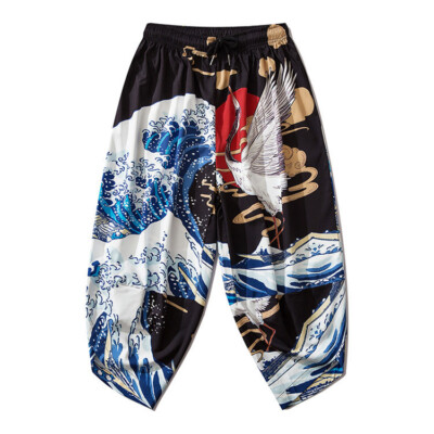 Men Harem Baggy Pants Japanese Loose Casual Boho Trousers