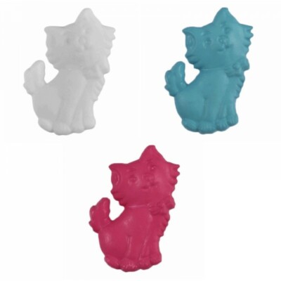 ABC Knöpfe 22,5 mm Happy Fluffy Cat Button Poly Schaft 36 Lignes