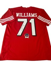 TRENT WILLIAMS SIGNED SAN FRANCISCO 49ERS JERSEY BECKETT BAS COA W876310