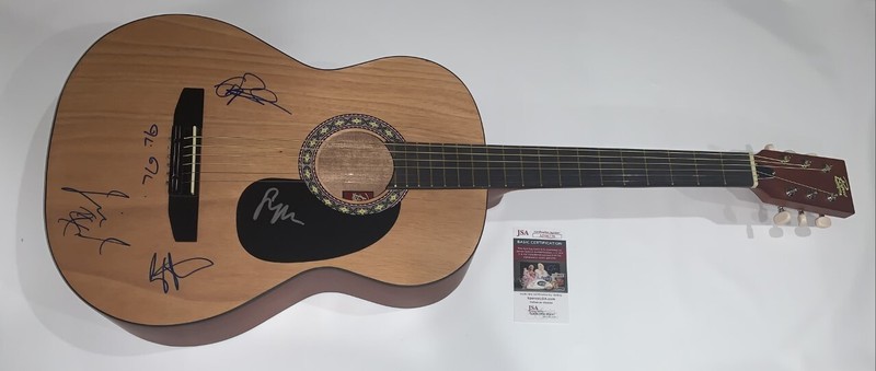 BARENAKED LADIES SIGNED ACOUSTIC GUITAR STEVEN PAGE ED ROBERTSON ALL 5 JSA COA