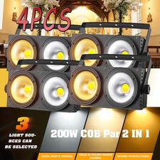 4PCS 200W COB Par Light DMX Two Eye Stage DJ Disco Party Club Outdoor Lighting
