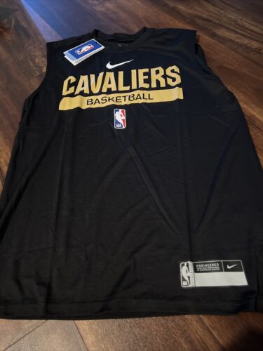 New Nike Men’s Cleveland Cavaliers NBA Sleeveless Shirt Size 2XL Tank Black - Picture 1 of 4