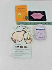 Mixed Lot Of 4 Face Sheet Peel Lip Masks Ships FREE