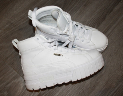 Puma MAYZE MID Damen Sneaker Schuhe Weiß Leder Gr. 39  Neuwertig Sammler selten