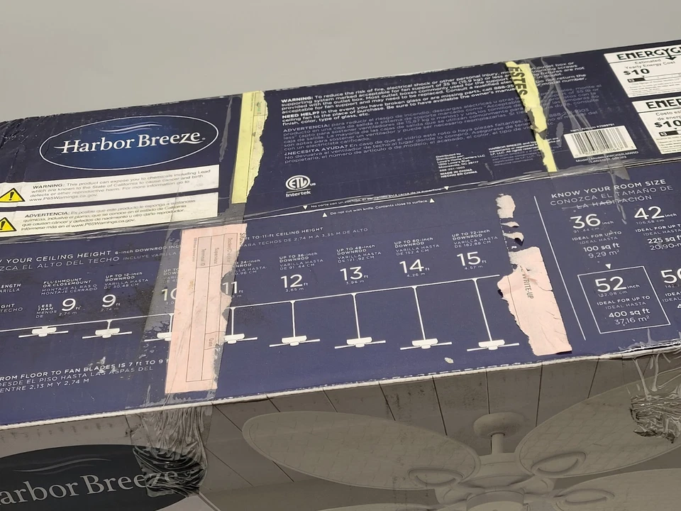 Harbor Breeze, 52" Indoor/Outdoor Ceiling Fan w White Wicker Blades | "Tilghman" - Image 4 of 4