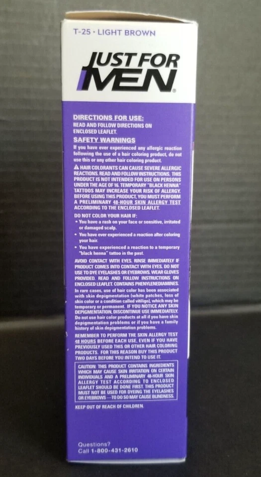 JUST FOR MEN TOUCH OF GRAY Kit de Color de Cabello Peinado 5 Minutos, T-25 MARRÓN CLARO Foto 4 de 4