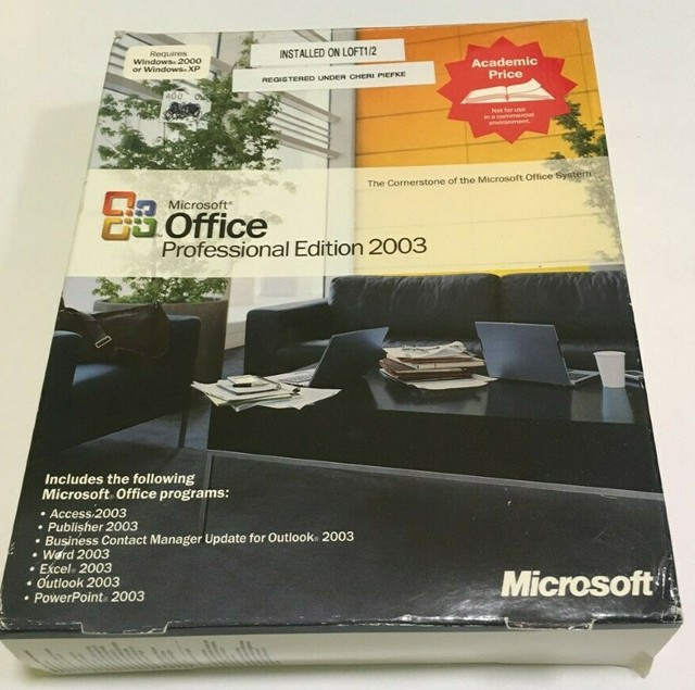 Ms office professional edition 2003 Ms office professional edition 2003