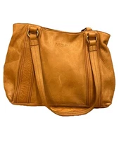 American Leather Company Val Perfect Glove Leather Satchel Shoulder Bag Tan