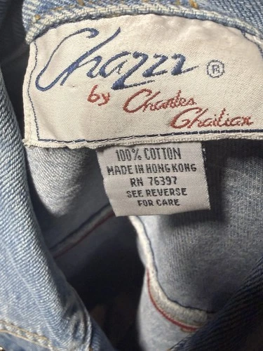 Vintage 90s Chazzz by Charles Ghailian Custom NY Yankees Denim Vest - Size M image 3