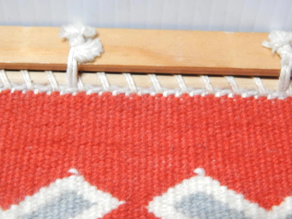 ALFOMBRA INDIA NAVAJO ANTIGUA VINTAGE GERMANTOWN - EN TELAR - TAMAÑO MUESTRA - ¡LIMPIA! Foto 3 de 4