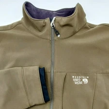 Mountain Hardwear Android Softshell Jacket Mens XXL Green Full Zip Fleece Lined