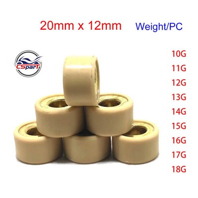 20x12 Variator Roller Weights 10-18g for ATV UTV Scooter Moto Benelli MBK Yamaha