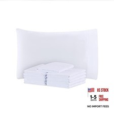 Arkwright Bulk Microfiber Queen Pillow Cases - Pack of Queen - Pack of 12 White