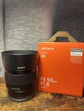 Sony FE 50mm F1.8 AF Prime Lens + Hood, Boxed [SEL50F18F]