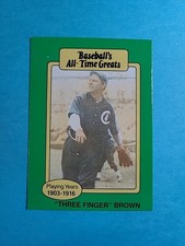 Three Finger Brown 1987 Hygrade Baseball's All-Time Greats Baseball Card J8628