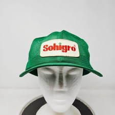 Vintage Sohigro Trucker Hat K-products Green Full Mesh 80s Made In USA
