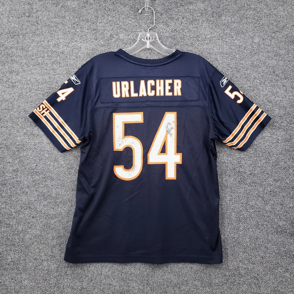 Camiseta deportiva de fútbol americano de Brian Urlacher de los Chicago Bears para mujer grande azul Reebok #54 NFL Foto 2 de 4