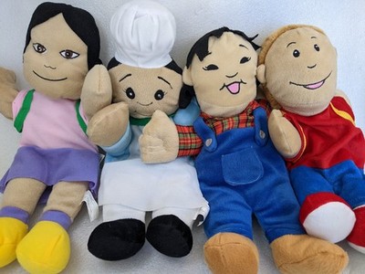 Hand Puppets People Chef Farmer Girl Boy High Reach Learning Storytime Asian