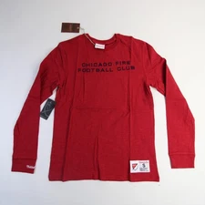 Chicago Fire FC Mitchell & Ness Long Sleeve Shirt Men's Red New
