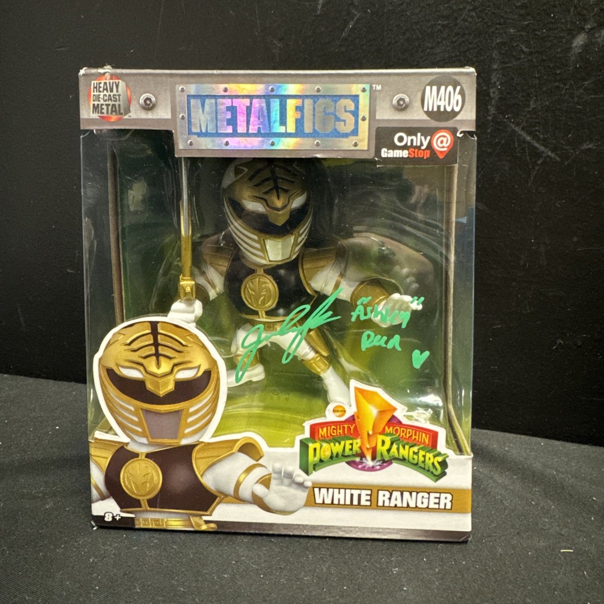Mighty Morphin Power Rangers White Ranger DieCast MetalFigs SIGNED