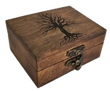 Tree of Life Box Wooden Jewelry Box for Keepsake, Trinket Box 3.75 x 3 x 1.75