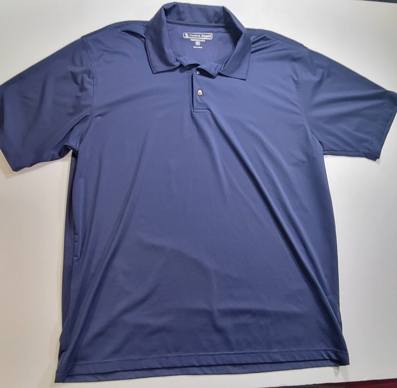 Pebble Beach Performance Short Sleeve Golf Polo Blue Size Xl