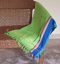 African Kikoi, Kikoy Beach Wrap, Pareo, Sarong, Scarf, Shawl, Green