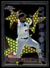 Albert Belle 1996 Topps Chrome #83 Indians MLB READ FREE SHIPPING AutographDen