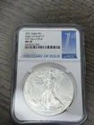 2021 T-2 MS70 American Silver Eagle FDOI NGC
