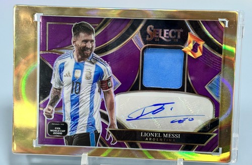 2025-26 Panini Select FIFA World Cup Lionel Messi #AM-LM Auto Patch Purple /99