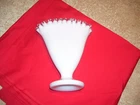 Vintage Milk Glass White Silvercrest Fan Vase