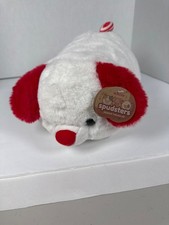 Aurora Spudsters Candy Cane Pup Plush NWT Red White Christmas Dog