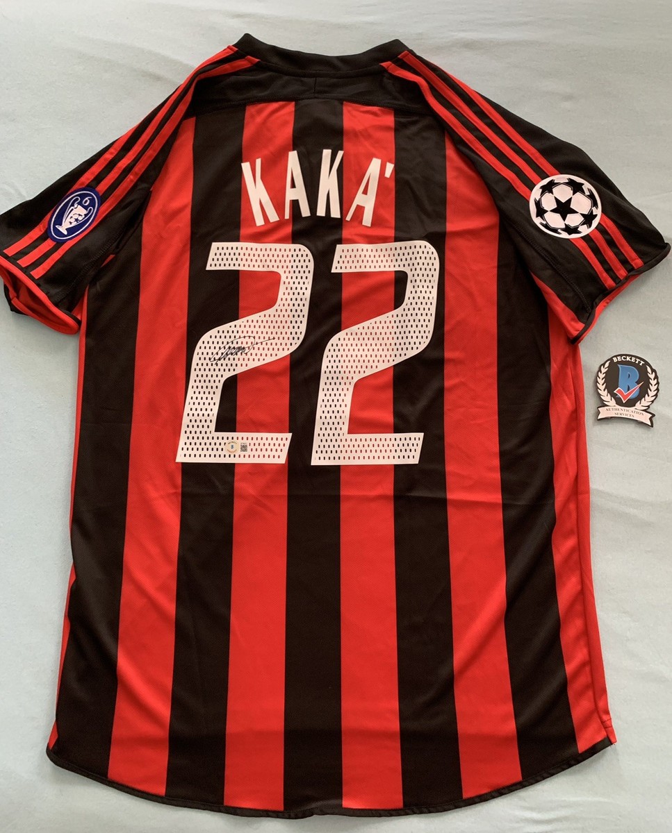 Ricardo Kaka Signed Milan Jersey #22 XL - Beckett Authenticated