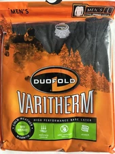 Duofold Varitherm Men’s Large Black Thermal Shirt Long Sleeve Crew Neck NOS