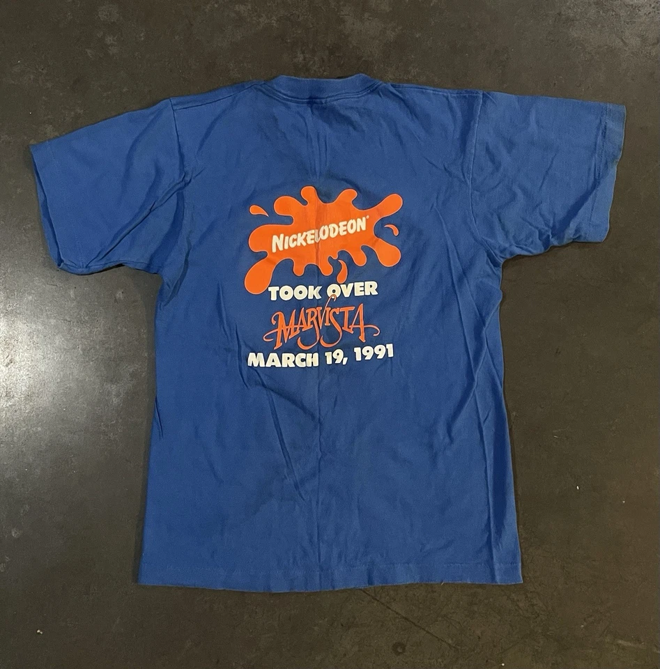 Vintage 1991 Nickelodeon takes over your school Marvista promo tee size S - Image 2 of 4