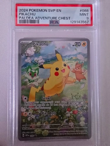 Pikachu #SVP088 PSA 9 MINT – 2023 Pokémon Promo Holo Black Star Card