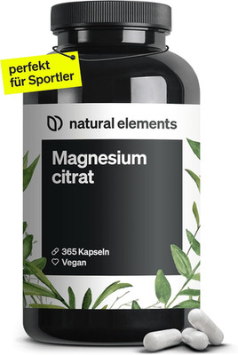 Natural Elements Magnesiumcitrat   360Mg Elementares Magnesium Pro Tagesdosis   
